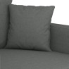 Ensemble de canapés 2 pcs avec coussins Gris foncé Tissu 628124628124