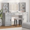 Ensemble de table de maquillage avec LED 3 pcs Gris béton 628128628128