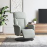 Fauteuil inclinable de massage repose-pied gris clair velours 628129628129