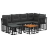 Ensemble de canapés d'extérieur 7 pcs Noir et Gris foncé 628136628136