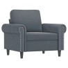 Fauteuil avec repose-pied Gris foncé 60 cm Velours 628138628138