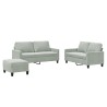 Ensemble de canapés 3 pcs avec coussins Gris clair Velours 628139628139