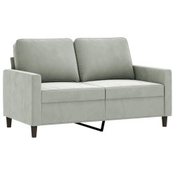 Ensemble de canapés 3 pcs avec coussins Gris clair Velours 628139628139