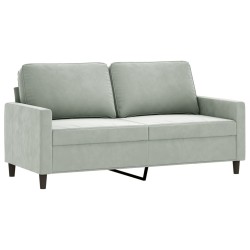 Ensemble de canapés 3 pcs avec coussins Gris clair Velours 628139628139