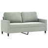 Ensemble de canapés 3 pcs avec coussins Gris clair Velours 628139628139