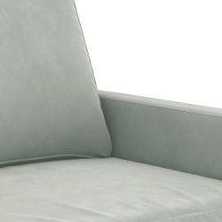 Ensemble de canapés 3 pcs avec coussins Gris clair Velours 628139628139