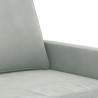 Ensemble de canapés 3 pcs avec coussins Gris clair Velours 628139628139