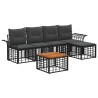 Ensemble de canapés d'extérieur 6 pcs Noir et Gris foncé 628140628140