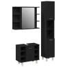 Ensemble de mobilier de salle de bain avec étagère 3 pcs Noir 628146628146