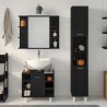 Ensemble de mobilier de salle de bain avec étagère 3 pcs Noir 628146628146