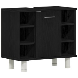 Ensemble de mobilier de salle de bain avec étagère 3 pcs Noir 628146628146