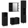 Ensemble de mobilier de salle de bain avec étagère 4 pcs Noir 628147628147