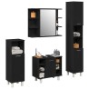 Ensemble de mobilier de salle de bain avec étagère 4 pcs Noir 628147628147