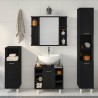 Ensemble de mobilier de salle de bain avec étagère 4 pcs Noir 628147628147