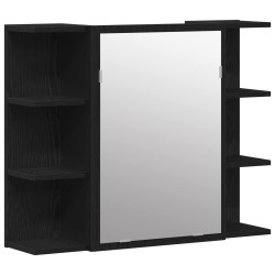 Ensemble de mobilier de salle de bain avec étagère 4 pcs Noir 628147628147