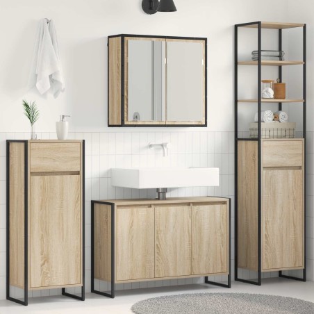 Ensemble de mobilier de salle de bain avec tiroir Chêne Sonoma 628150628150