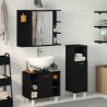Ensemble de mobilier de salle de bain avec étagère 3 pcs Noir 628157628157