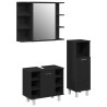 Ensemble de mobilier de salle de bain avec étagère 3 pcs Noir 628157628157