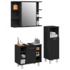 Ensemble de mobilier de salle de bain avec étagère 3 pcs Noir 628157628157
