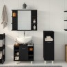 Ensemble de mobilier de salle de bain avec étagère 3 pcs Noir 628157628157