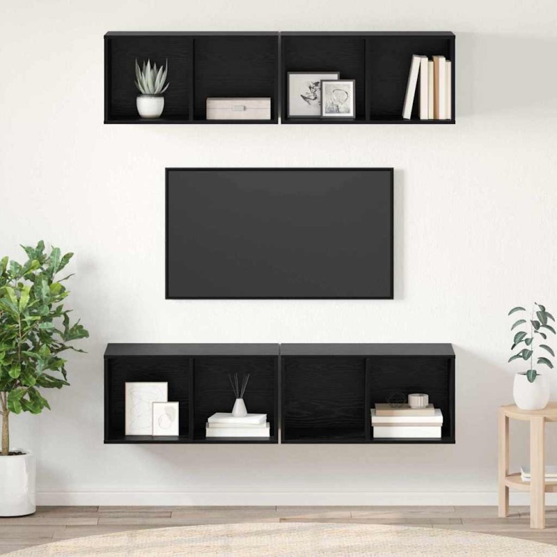 Ensemble meuble TV 4 pcs Chêne noir 37 x 37 x 72 cm 628158628158
