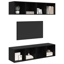 Ensemble meuble TV 4 pcs Chêne noir 37 x 37 x 72 cm 628158628158