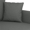 Ensemble de canapés 2 pcs avec coussins Gris foncé Tissu 628161628161
