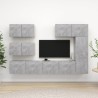 Ensemble de meubles TV 6 pcs Gris béton Bois d'ingénierie 628169628169