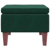 Tabouret avec pieds en bois Vert foncé Velours 628174628174