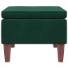 Tabouret avec pieds en bois Vert foncé Velours 628174628174