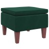 Tabouret avec pieds en bois Vert foncé Velours 628174628174