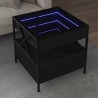 Table basse avec LED Infinity noir 50x50x51 cm 628177628177
