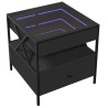 Table basse avec LED Infinity noir 50x50x51 cm 628177628177