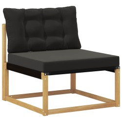 Ensemble de canapés d'extérieur 3 pcs Blanc et noir 628180628180