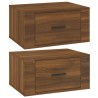 Tables de chevet murales 2 pcs Chêne marron 50x36x25 cm 628185628185