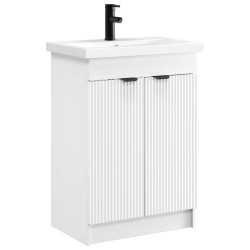 Ensemble de mobilier de salle de bain Blanc 56 x 37,5 x 81 cm 628189628189