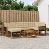 Ensemble de canapés d'extérieur 7 pcs Naturel et Beige 628196628196