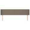 Tête de lit avec oreilles Taupe 203x16x78/88 cm Tissu 628197628197