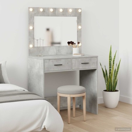 Table de Toilette avec tiroir Gris béton 78,5 x 41 x 135 cm 628199628199