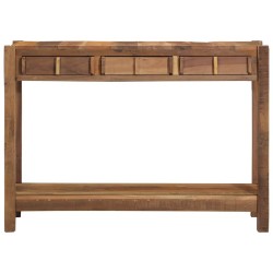 Table console Marron 107 x 33 x 76 cm Bois Recyclé Solide 628201628201