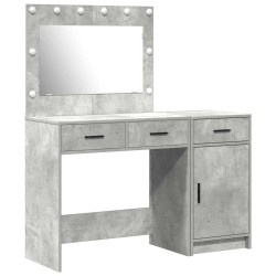 Table de Toilette avec tiroir 2 pcs Gris Bois d'ingénierie 628202628202