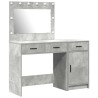 Table de Toilette avec tiroir 2 pcs Gris Bois d'ingénierie 628202628202