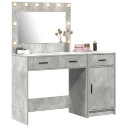 Table de Toilette avec tiroir 2 pcs Gris Bois d'ingénierie 628202628202