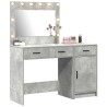 Table de Toilette avec tiroir 2 pcs Gris Bois d'ingénierie 628202628202