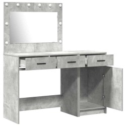 Table de Toilette avec tiroir 2 pcs Gris Bois d'ingénierie 628202628202