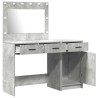 Table de Toilette avec tiroir 2 pcs Gris Bois d'ingénierie 628202628202