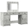 Table de Toilette avec tiroir 3 pcs Gris Bois d'ingénierie 628204628204