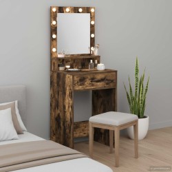 Table de Toilette Chêne fumé 50 x 41 x 135 cm Bois d'ingénierie 628205628205