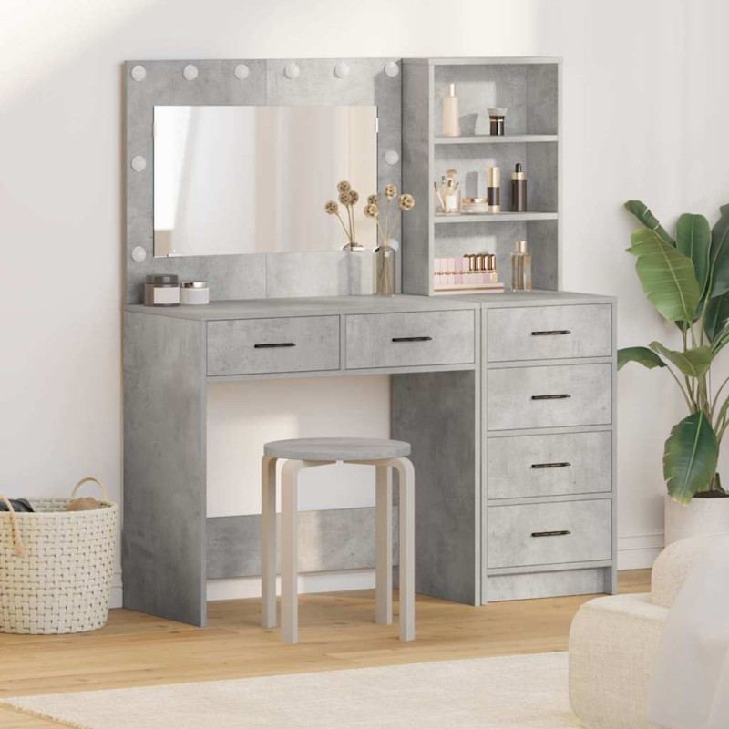 Table de Toilette Gris 78.5 x 41 x 135 cm Bois d'ingénierie 628206628206