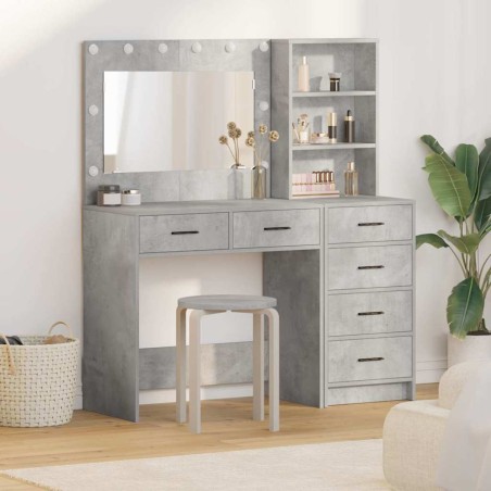 Table de Toilette Gris 78.5 x 41 x 135 cm Bois d'ingénierie 628206628206